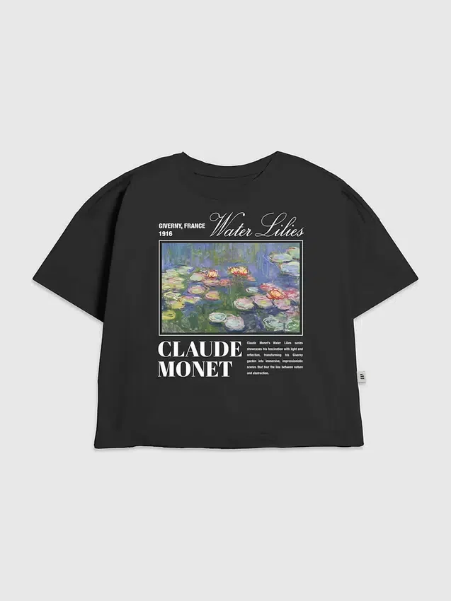 Camiseta infantil con diseño gráfico de «Los nenúfares» de Monet