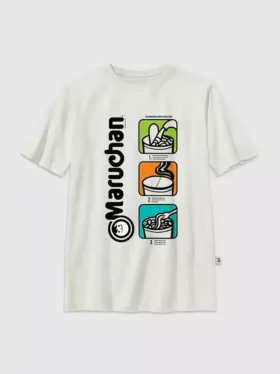 Camiseta infantil con diseño gráfico de Maruchan en estilo pop art