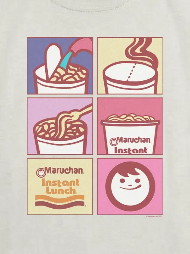 Camiseta infantil con diseño gráfico de rejilla de fideos Maruchan
