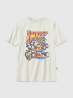 Camiseta infantil con diseño gráfico del Swoosh de la Indy 500