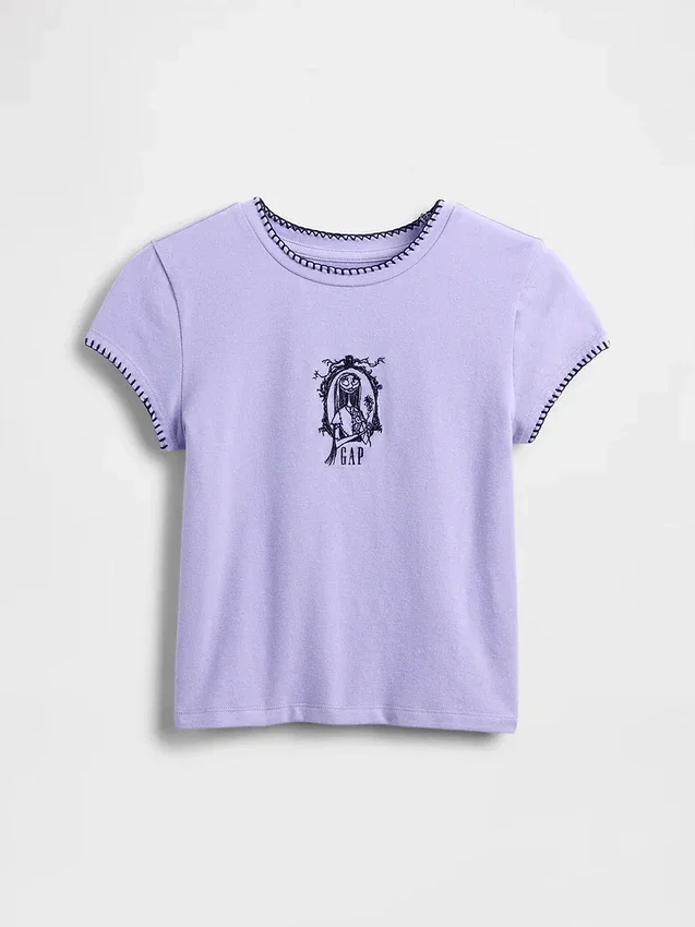 Camiseta infantil con diseño gráfico encogido de GAP × Disney «La pesadilla antes de Navidad» de Tim Burton