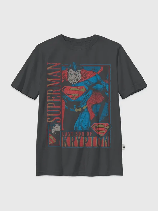 Camiseta infantil con diseño gráfico «Superman Retro»