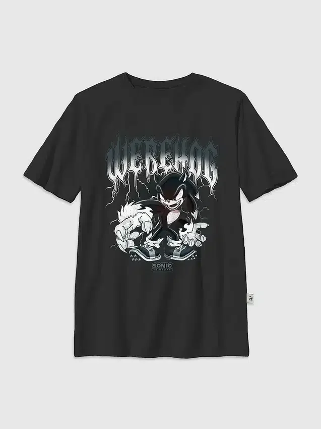 Camiseta infantil con diseño metálico de Sonic the Hedgehog