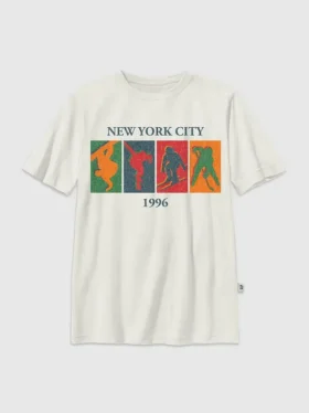 Camiseta infantil con diseño vintage de deportes de invierno