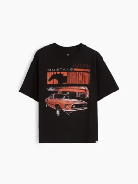 Camiseta infantil con gráfico de Fórmula 1 de corte oversize