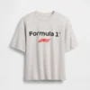 Camiseta infantil con gráfico de Fórmula 1 de corte oversize