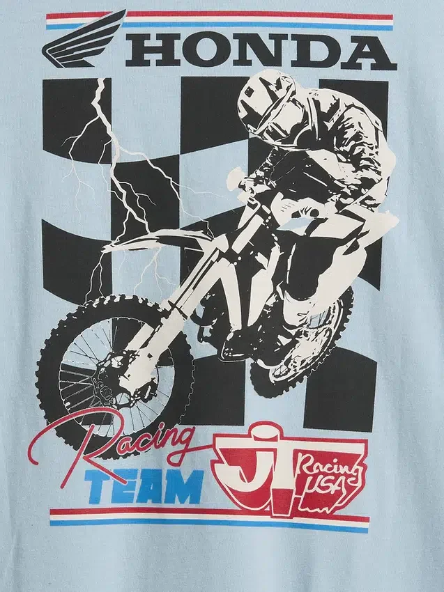 Camiseta infantil con gráfico de Fórmula 1 de corte oversize