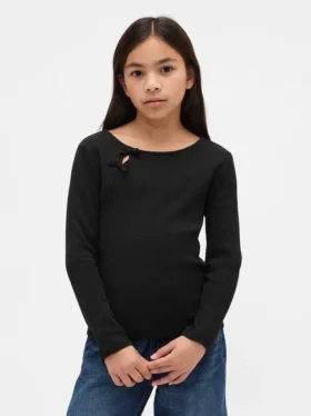 Camiseta infantil con lazo de punto elástico