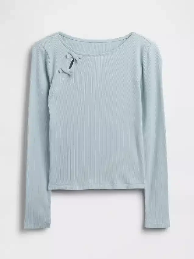 Camiseta infantil con lazo de punto elástico
