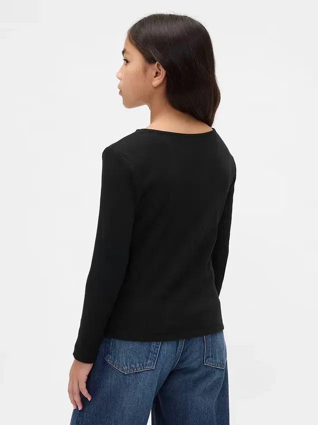 Camiseta infantil con lazo de punto elástico