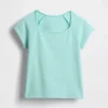Camiseta infantil de cuello cuadrado