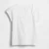 Camiseta infantil de cuello cuadrado