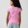 Camiseta infantil de cuello cuadrado