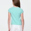 Camiseta infantil de cuello cuadrado