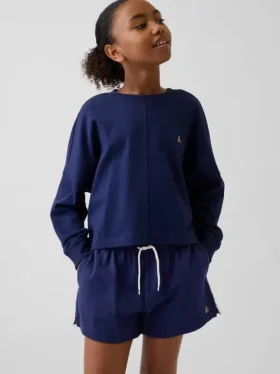 Camiseta infantil de peso pesado con costuras oversize