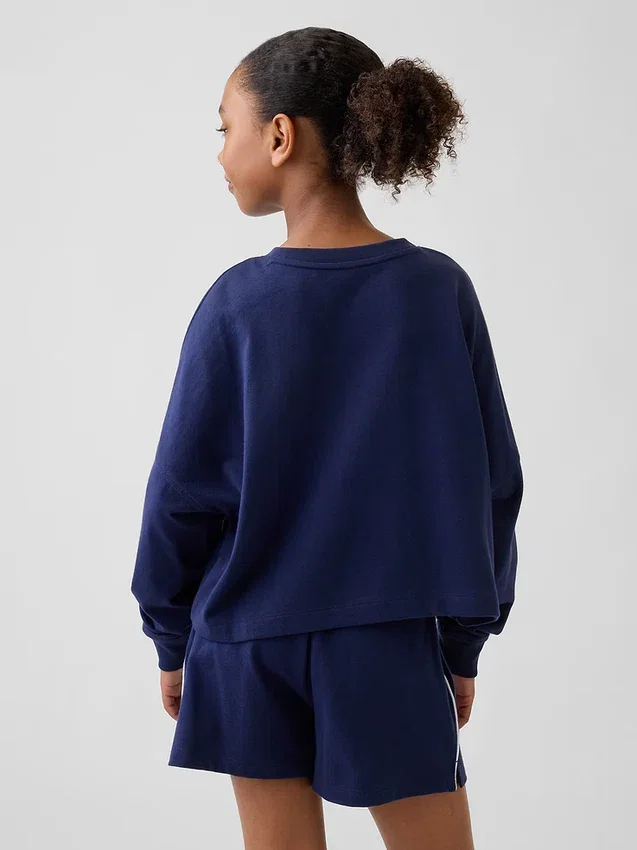 Camiseta infantil de peso pesado con costuras oversize