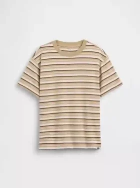 Camiseta infantil de rayas de corte holgado
