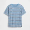 Camiseta infantil de rayas de corte holgado