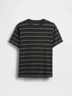 Camiseta infantil de rayas de corte holgado