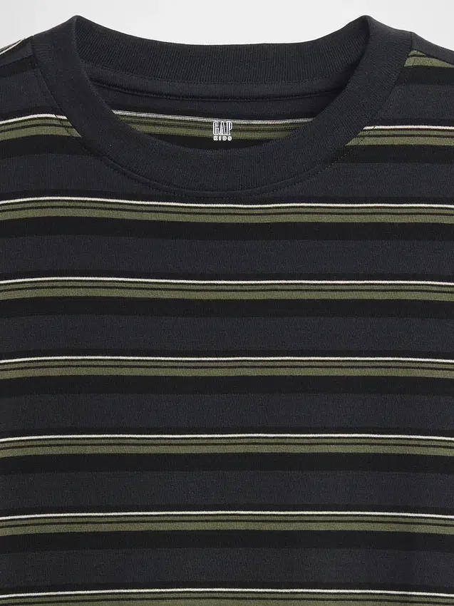 Camiseta infantil de rayas de corte holgado