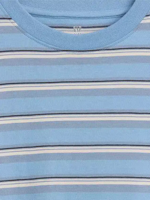 Camiseta infantil de rayas de corte holgado