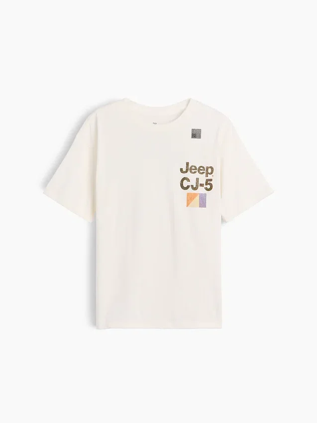 Camiseta infantil holgada con diseño gráfico