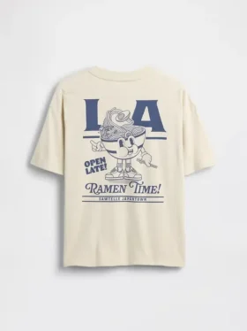 Camiseta infantil holgada con diseño gráfico