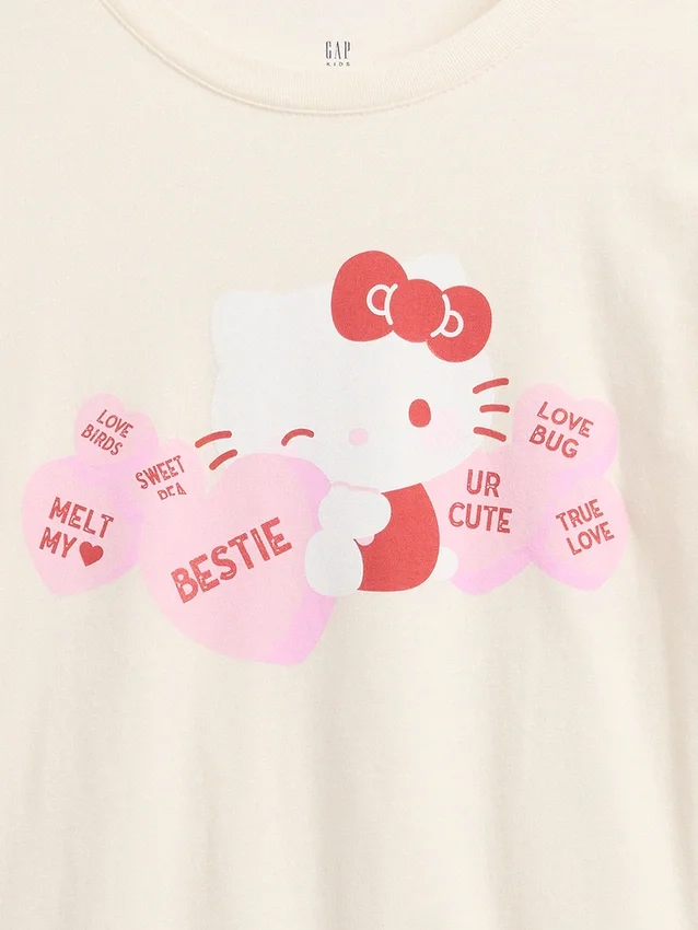 Camiseta infantil oversize con diseño de Hello Kitty