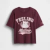 Camiseta infantil oversize con diseño gráfico