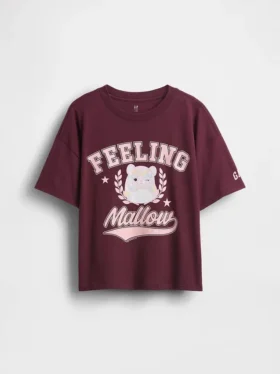 Camiseta infantil oversize con diseño gráfico