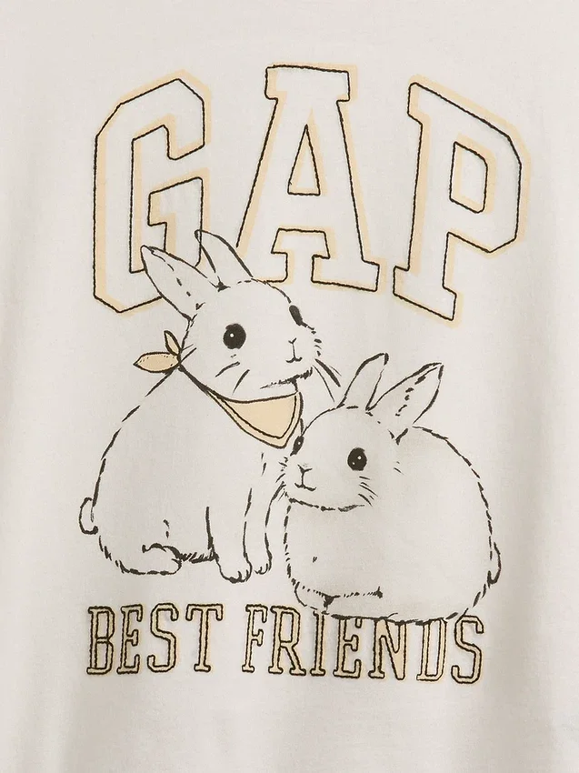 Camiseta infantil oversize con logo gráfico