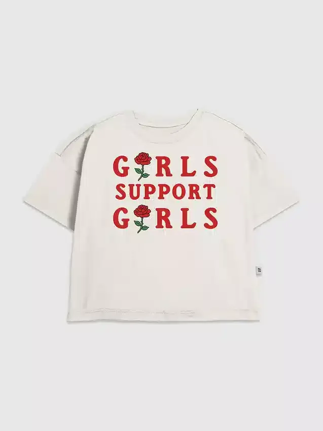 Camiseta infantil para niñas con diseño «Support Girls»