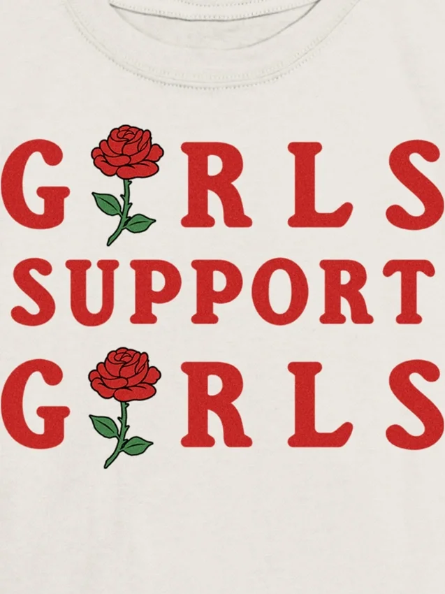 Camiseta infantil para niñas con diseño «Support Girls»