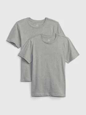 Camiseta interior de algodón orgánico para niños (paquete de 2)