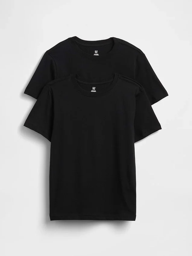 Camiseta interior de algodón orgánico para niños (paquete de 2)