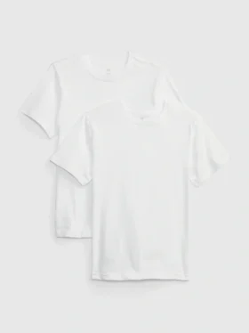 Camiseta interior de algodón orgánico para niños (paquete de 2)