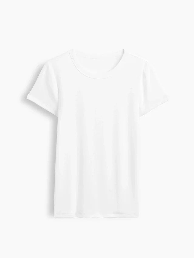 Camiseta moderna de cuello redondo