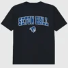 Camiseta negra con el Arch Logo de la Universidad de Seton Hall