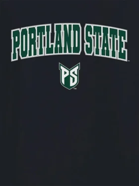 Camiseta negra con el Arch Logo de la Universidad Estatal de Portland