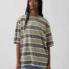 Camiseta oversize a rayas de Keith Haring