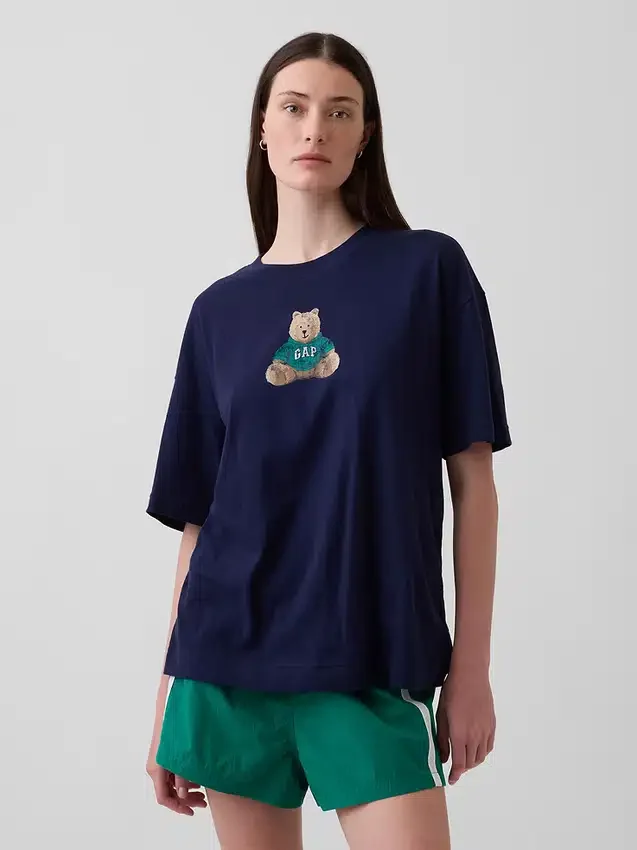 Camiseta oversize con el logotipo del oso Brannan