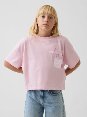 Camiseta oversize de corte cuadrado de Hello Kitty para niños