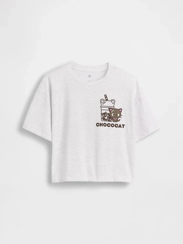 Camiseta oversize de corte cuadrado de Hello Kitty para niños