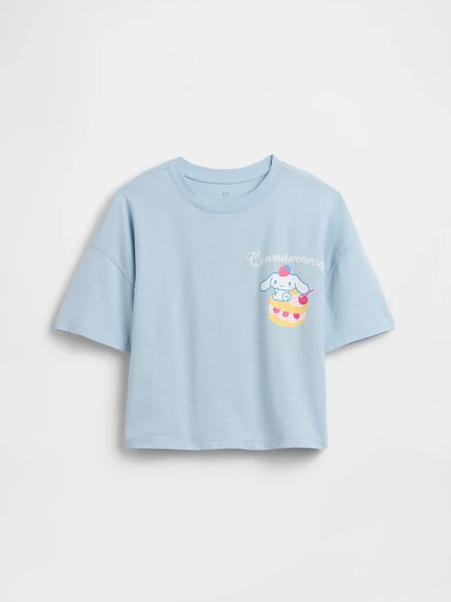 Camiseta oversize de corte cuadrado de Hello Kitty para niños