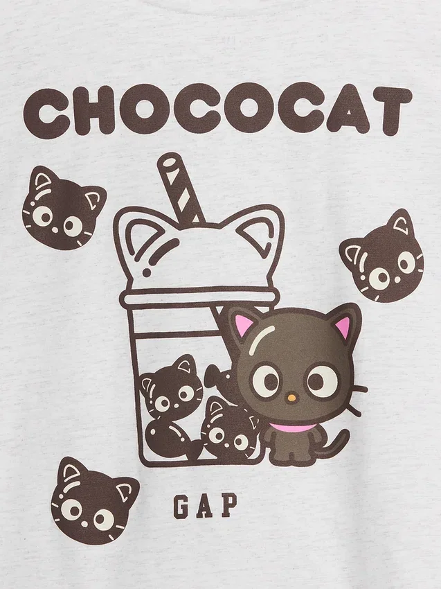 Camiseta oversize de corte cuadrado de Hello Kitty para niños