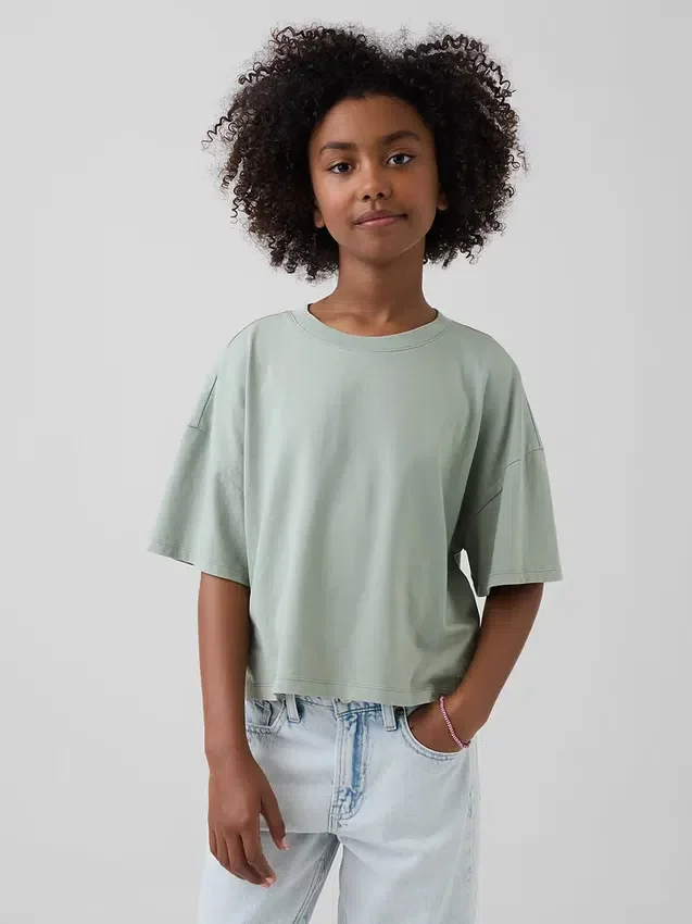 Camiseta oversize de corte cuadrado para niños