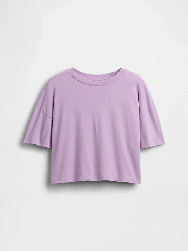 Camiseta oversize de corte cuadrado para niños