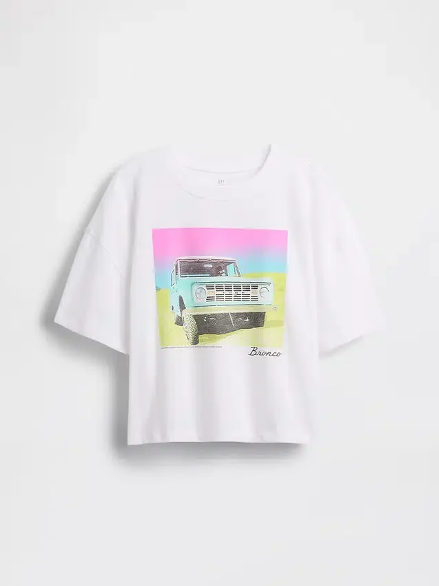 Camiseta oversize de corte cuadrado para niños