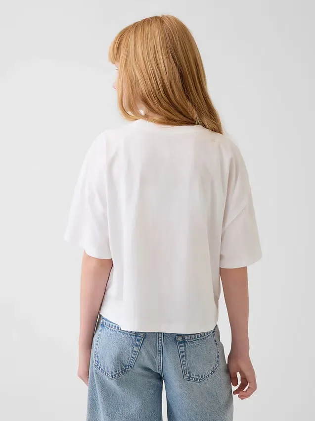 Camiseta oversize de corte cuadrado para niños