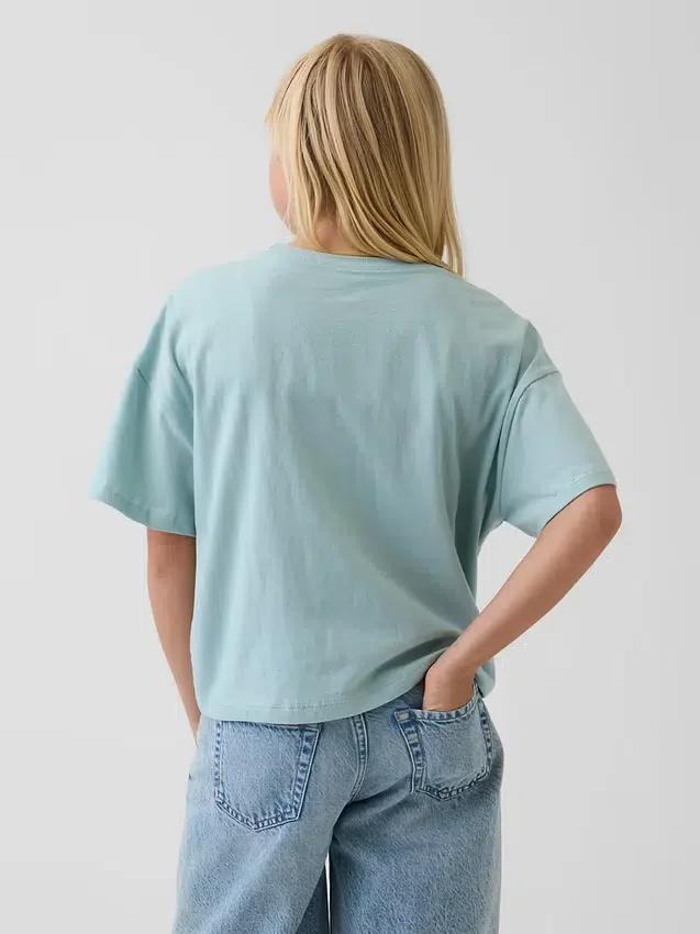 Camiseta oversize de corte cuadrado para niños